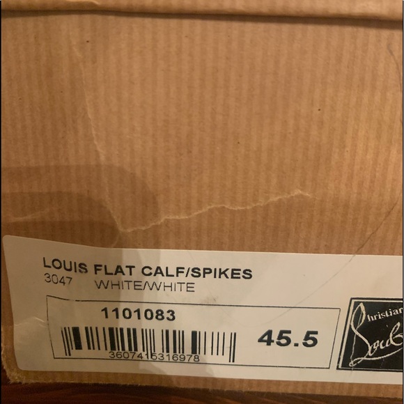 Christian Louboutin Louis Flat Calf Spikes EU 45.5 - Picture 10 of 12